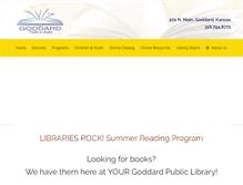 Tablet Screenshot of goddardlibrary.com